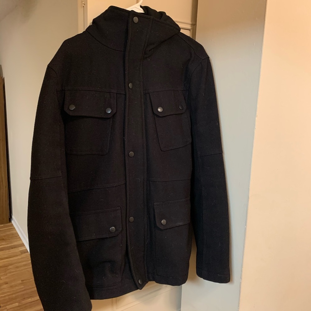 Apt 9 Pea Coat Black Mens Medium